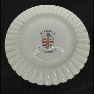 Vintage Mini Brown University Crested Suviner Commimortive Plate